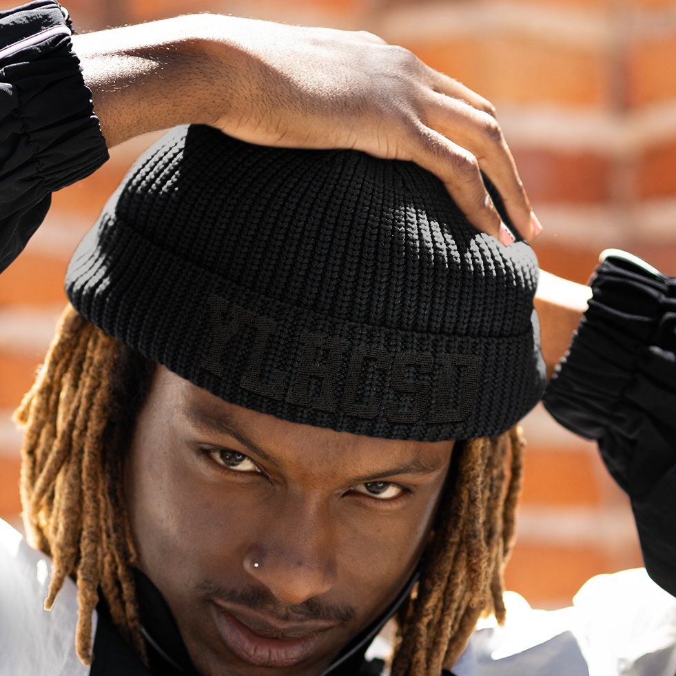 YLHCSD Blacked-out 3D Puff Embroidered Beanie