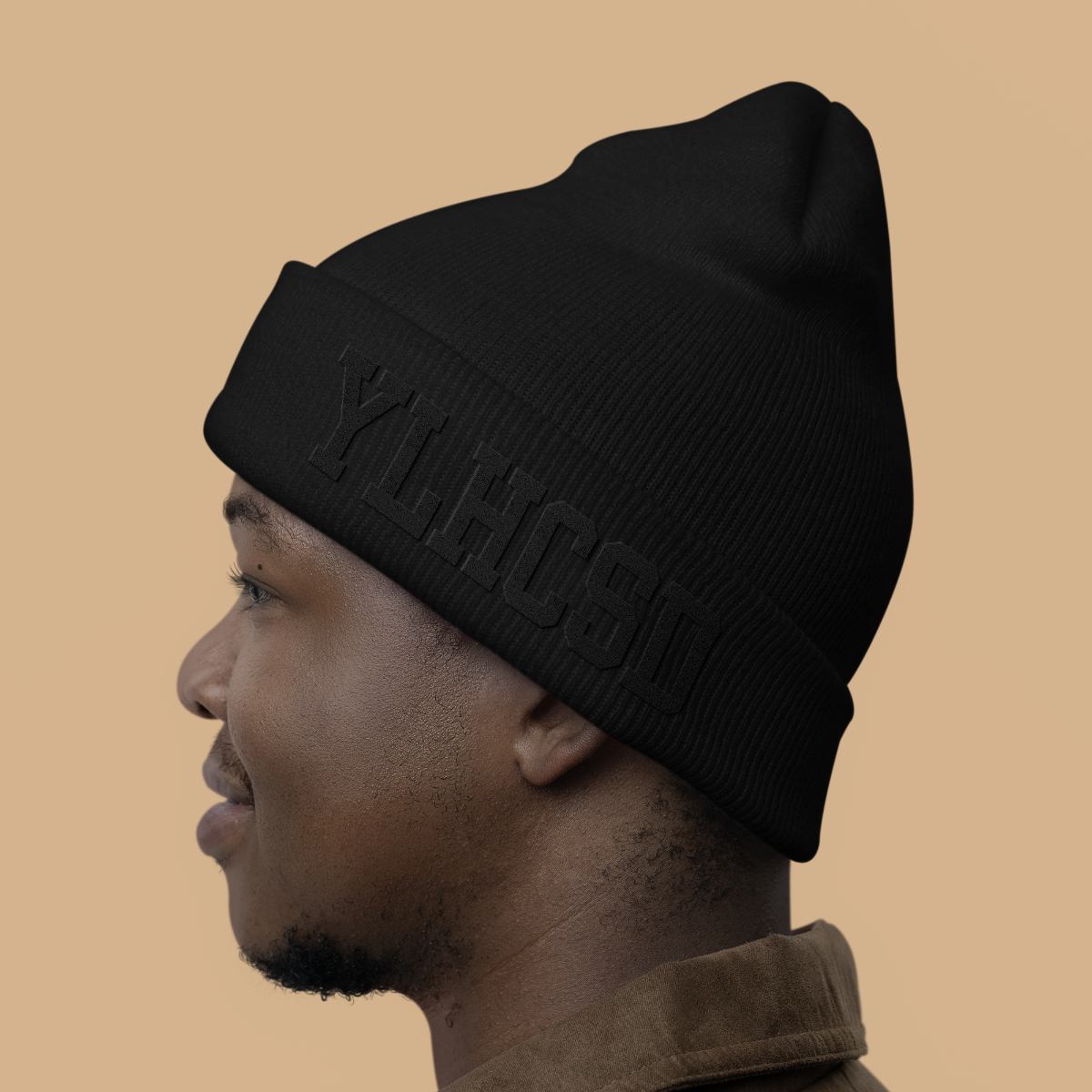 YLHCSD Blacked-out 3D Puff Embroidered Beanie