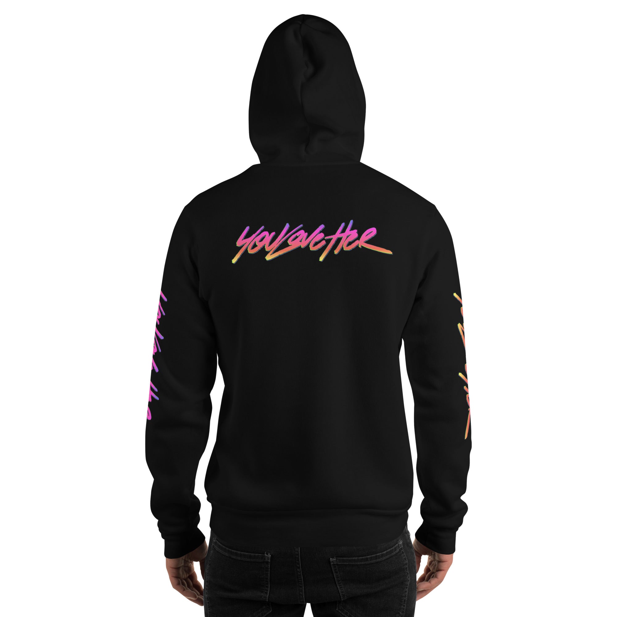 YOU LOVE HER SYNTHWAVE LOGO HOODIE - YOU LOVE HER