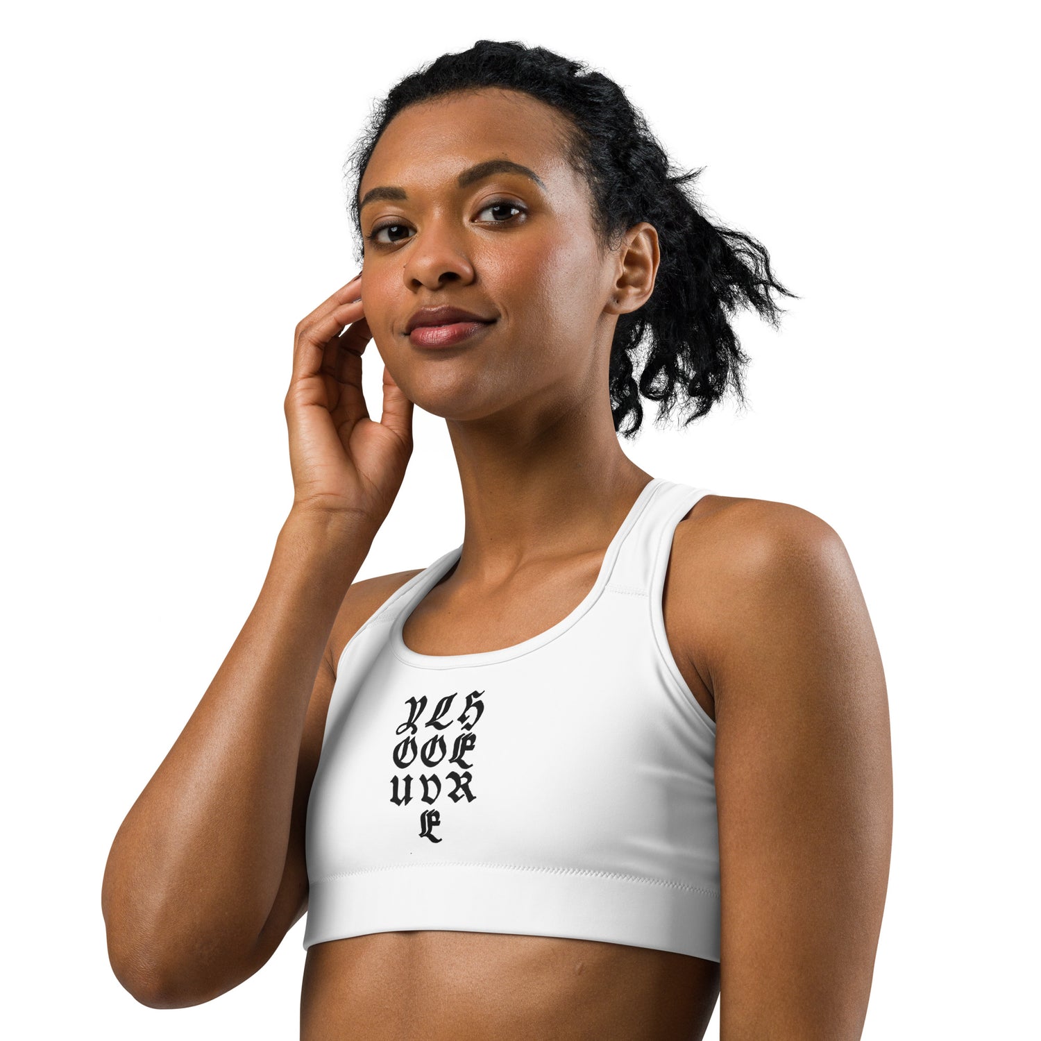 YOU LOVE HER - OLD ENGLISH LOGO SPORTS BRA