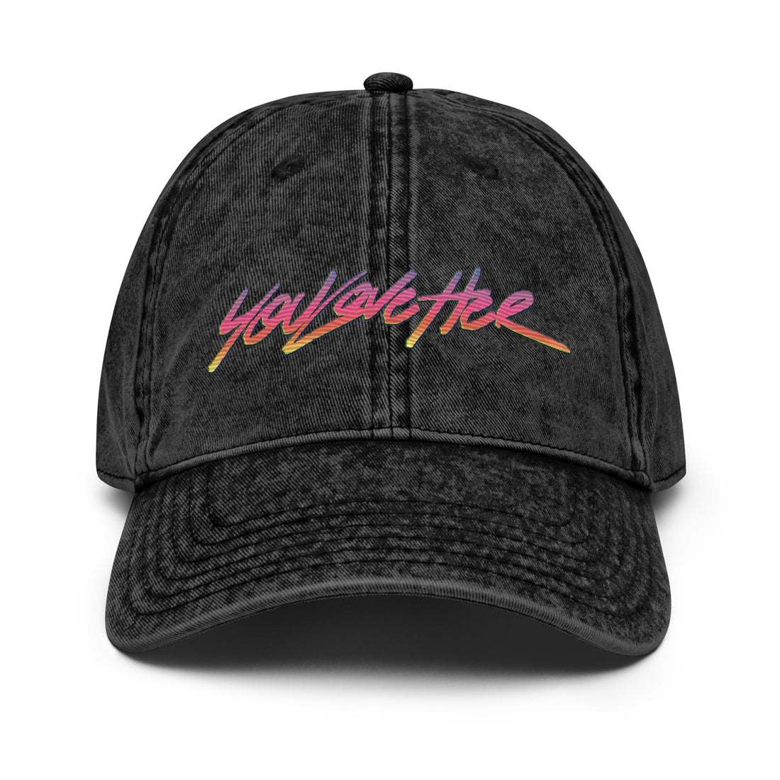 YOU LOVE HER - SYNTHWAVE LOGO Vintage Cotton Twill Cap