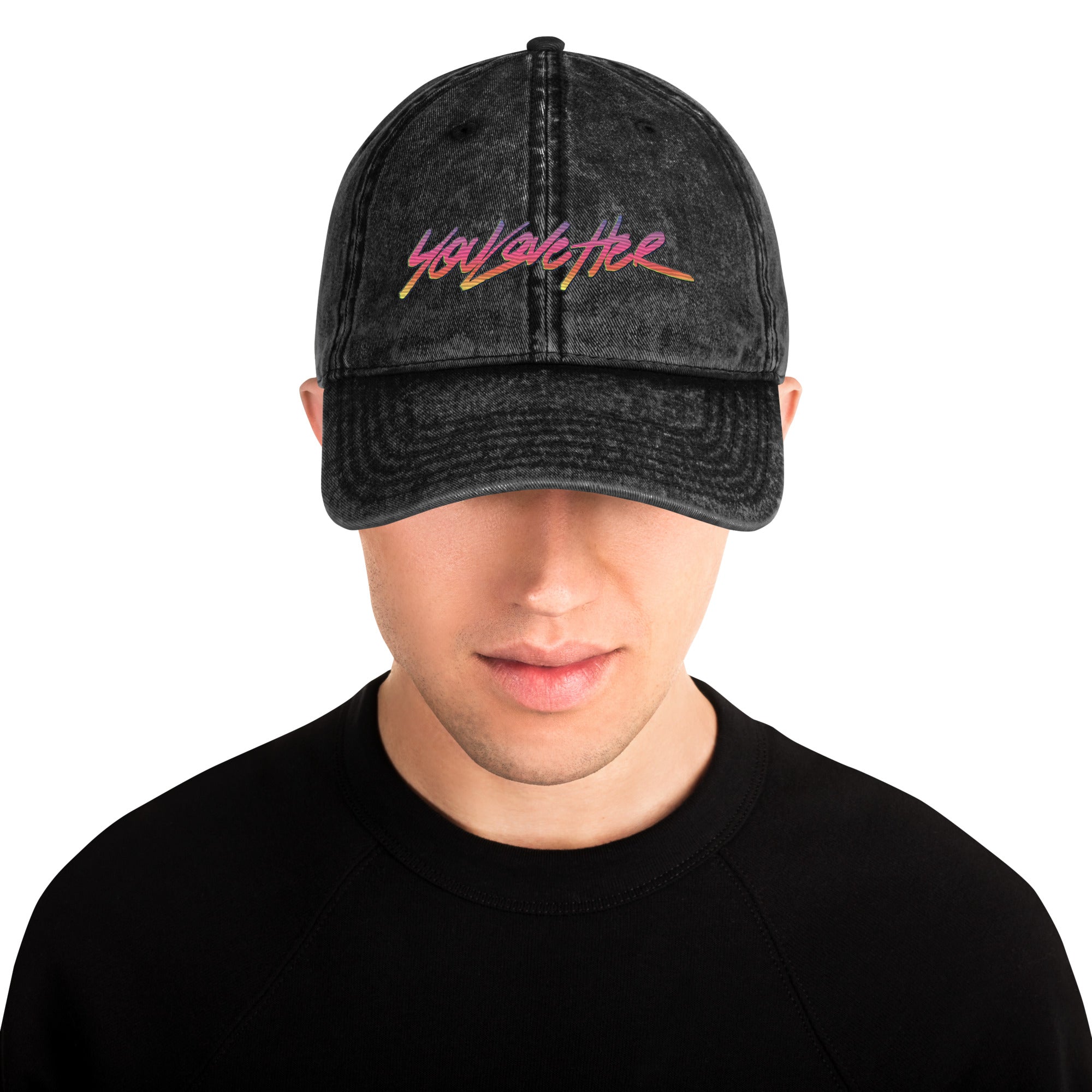 YOU LOVE HER - SYNTHWAVE LOGO Vintage Cap